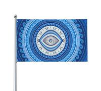 Bandiera blu Matiasma Evil Eye Mandala Daemon 3x5 piedi Decorazione per corridoio Bandiera iconica