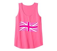 Bandiera Britannica Rosa Union Jack in Rosa per Donne e Ragazze Canotta