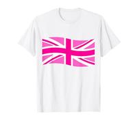 Bandiera Britannica Rosa Union Jack in Rosa per Donne e Ragazze Maglietta