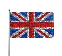 Bandiera britannica vintage a tema Londra con iscrizioni, 3x5 piedi, decorazione per feste, bandiera iconica