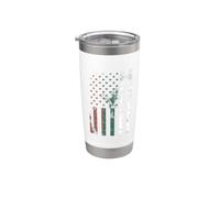 Bandiera bulgara in difficoltà, sopra, bandiera americana Bicchiere termico in acciaio inox doppia parete