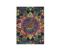 Bandiera Burlap Flag Mandala Colorful Black Bandiera In Poliestere Resistente Alle Intemperie Striscione All'Aperto, Per Eventi, All'Aperto Al Coperto, Feste Strada, 30x45cm