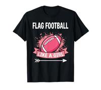 Bandiera Calcio Come Una Ragazza Rosa Tema Sportivo Maglietta