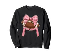 Bandiera Calcio Rosa Leopard Bow Coquette Ragazze Giocatore Mamma Fan Felpa