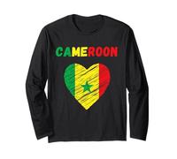 Bandiera Camerun Holiday Camerun Cuore Camerun Bandiera Camerun Maglia a Manica