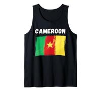 Bandiera Camerun Vacanza Vintage Grunge Camerun Bandiera Canotta