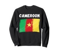 Bandiera Camerun Vacanza Vintage Grunge Camerun Bandiera Felpa
