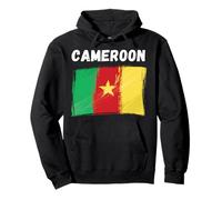 Bandiera Camerun Vacanza Vintage Grunge Camerun Bandiera Felpa con Cappuccio