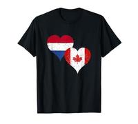 Bandiera Canada Paesi Bassi per Orgoglioso Canadese Olandese Maglietta