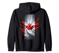 Bandiera canadese del Canada - Grafica a colori di sfondo fresco Felpa con Cappuccio