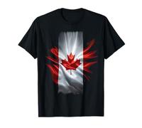 Bandiera canadese del Canada - Grafica a colori di sfondo fresco Maglietta