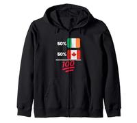Bandiera Canadese Plus Irish Mix Heritage Felpa con Cappuccio