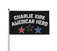 Bandiera Charlie Kirk American Hero per Room Guys, bandiere bifacciali, striscioni per esterni per patio, 3x5 piedi, a