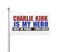 Bandiera Charlie Kirk Is My Hero 3x5 piedi con 2 occhielli in metallo, senza supporto