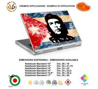 bandiera che guevara adesivo notebook tablet cuba flag sticker print pvc 1 pz.
