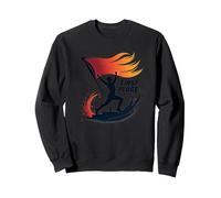 Bandiera Che vola al Primo Posto Felpa, Unisex per Adulti, Nero, M