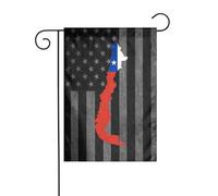 Bandiera Chile Flag Map Bandiera Della Brezza Rinforzata Tessuto Da Esterno Striscione All'Aperto, Per Celebrazioni, Feste Estive, Feste Strada, 30x45cm