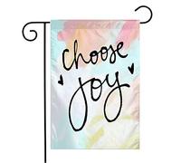 Bandiera Choose Joy Quote Handwriting Artwork Modern Lettering Calligraphy Cute Hand Painted Bandiera Della Brezza Decorazione Striscione All'Aperto, Per Giardino, Balcone, Eventi, 30x45cm