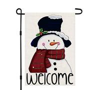 Bandiera Christmas Snowman Winter Bandiere Da Giardino Resistente Alle Intemperie Con Occhielli Striscioni Di Bunting Per Celebrazione Conferenza Interno 70X102Cm