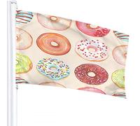 Bandiera Ciam 4x6 FT Dolce Deserto Cibo Cioccolato Amore Cuore Torta Bandiere Colorate All'aperto Grandi Striscioni Cortile Di Benvenuto Giardino Domestico Cortile Decorazione Prato