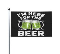 Bandiera Classica Bandiere Da Balcone I'M Here For The Beer St Patricks Day Resistente Allo Scolorimento Striscioni Di Bunting Per Balcone Esterno Interno 90X150Cm