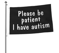 Bandiera Classica Bandierine Please Be Patient I Have Autism Resistente Alle Intemperie Bandiere Per Conferenza Giardino Esterno 90X150Cm