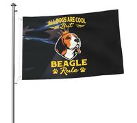 Bandiera Classica Flag All Dogs Are Cool But Beagle Rule Doppia Cucitura Bandiere Da Giardino Per Giardino Celebrazione Conferenza 90X150Cm