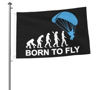 Bandiera Classica Flag Skydiving Evolution Born To Fly Decorative Bandiere Da Giardino Per Parata Celebrazione Bar 90X150Cm