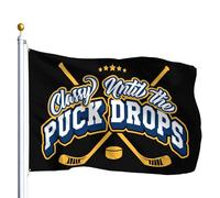 Bandiera Classy Until The Puck Drops Cute Love Hockey Funny Bandiere Da Giardino Stampa,Resistente Alle Intemperie Bandierine Per Parata Decorazione All'Aperto 90X150Cm