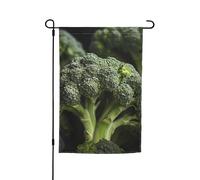 Bandiera Close-Up of Broccoli Doppia Cucitura Bandiere da giardino Colori Vivaci Bandierine della Decorazione per Parata Interno 30x45cm