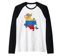 Bandiera Colombiana E Bogotà, Colombia Maglia con Maniche Raglan