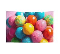 Bandiera colorata a forma di caramella, 0,9 x 1,5 m, non sbiadisce, bandiera di benvenuto, giardino, cortile, casa, bandiera, decorazione per la casa