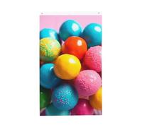 Bandiera colorata a forma di caramella 3 x 1,5 m verticale doppia faccia bandiera da giardino esterna bandiera per casa divertente festa banner segno decorazione casa bandiere da giardino per poster