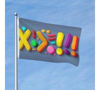 Bandiera colorata con numeri 9,5 x 1,5 m, a doppia faccia, per educazione, giardino, per casa, cortile, esterno, interno, festa, decorazione
