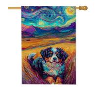 Bandiera colorata da giardino con cane pastore australiano, vivace bandiera decorativa per la casa, double face, per barbecue estivo, decorazione per prato all'aperto, 71 x 101 cm