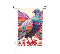 Bandiera colorata da giardino con piccione 30,5 x 45,7 cm, per primavera, estate, autunno, inverno, bandiere stagionali su entrambi i lati, bandiere per le vacanze, per esterni, interni, cortile
