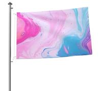 Bandiera colorata in marmo blu pastello viola 0,6 x 0,9 m stampa su entrambi i lati bandiere da giardino bandiera da cortile per esterni bandiere per vacanze banner regalo con occhielli sfondo