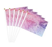 Bandiera colorata in marmo pastello rosso blu viola stampa leggera bandiera palmare bandiere su entrambi i lati festa parata decorazione casa celebrazioni