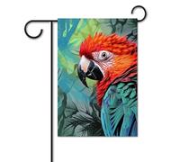 Bandiera colorata pappagallo 30,5 x 45,7 cm bandiere per esterni divertente bandiera per feste banner stampato su entrambi i lati bandiere da giardino benvenuto fuori cortile bandiera per casa