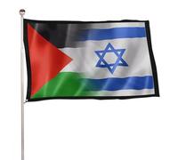 Bandiera Colori Vivaci Bandiere Da Giardino Israel Palestine Doppia Cucitura Striscioni Di Bunting Per Esterno Conferenza Bar 90X150Cm