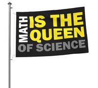 Bandiera Colori Vivaci Bandiere Da Giardino Math Is The Qu-En Of Science Durevole Striscioni Di Bunting Per Decorazione Interno Bar 90X150Cm