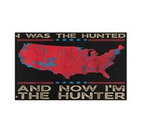 Bandiera Colori Vivaci Bandiere I Was The Hunted And Now I'M The Hunting Minimalist Durevole Bandierine Della Decorazione Per All'Aperto Esterno Ristoranti 90X150Cm