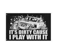 Bandiera Colori Vivaci Bandierine Let'S Get Dirty Offroad Adventure Cool Rugged Off-Roading Durevole Bandiere Per All'Aperto Parata Decorazione 90X150Cm