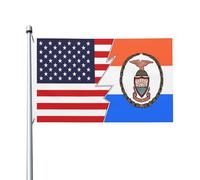 Bandiera Colori Vivaci, Flag Of Borough Of The Bronx And America Con Occhielli Bandiere Da Balcone Per Interno Parata Bandierine Della Decorazione 90X150Cm