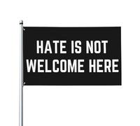 Bandiera Colori Vivaci, Hate Is Not Welcome Here Personalizzata Bandiere Da Giardino Per Interno Esterno Bandierine 90X150Cm