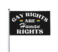 Bandiera Colori Vivaci, Lgbtq Rights Are Human Rights Lbgt Transgender Resistente Alle Intemperie Bandiere Da Giardino Per Esterno Giardino Bandierine Della Decorazione 90X150Cm