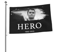 Bandiera commemorativa Charlie Kirk Is A Hero, 2x3 piedi, da giardino, striscioni, cartello
