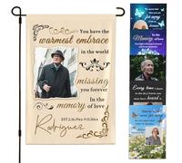 Bandiera Commemorativa Da Giardino Personalizzata Aggiungi La Tua FotoTesto Per Prato Patio Casa