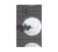 Bandiera con albero di pino lunare. Bandiera decorativa per esterni 0,9 x 1,5 m, striscione verticale in poliestere. Adatto per l'uso come decorazione esterna