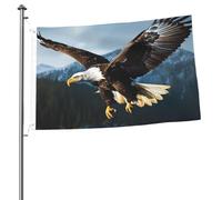 Bandiera con aquila a caccia, 6 x 90 cm, stampa su entrambi i lati, bandiere da giardino, bandiera da cortile per esterni, bandiere per vacanze, banner regalo con occhielli sfondo fotografico per